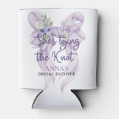 薄紫Bow She's Linging the Knotブライダルシャワー 缶クーラー (正面)
