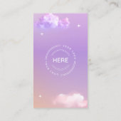 薄紫Connect With UsソーシャルメディアQRコード 名刺 (裏面)