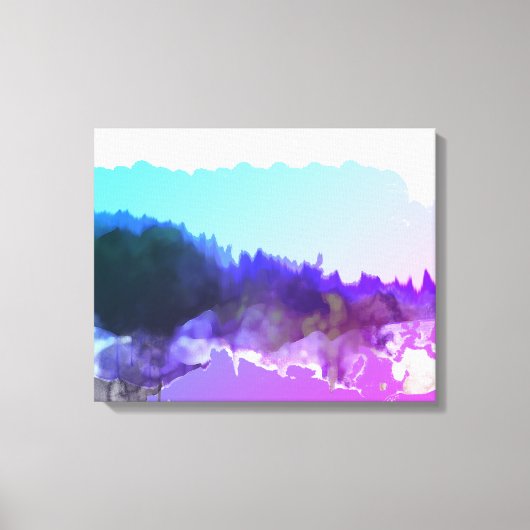 薄紫digital_art横長 キャンバスプリント (正面)