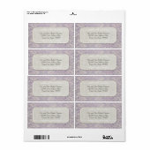 薄紫nグレイヴィンテージフランスのリージェンシーレースエッチド ラベル (フルシート)