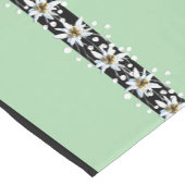 薄緑と黒とエデルワイス ショートテーブルランナー (コーナー)