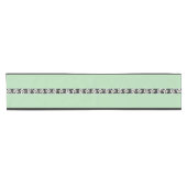 薄緑と黒とエデルワイス ショートテーブルランナー (横)