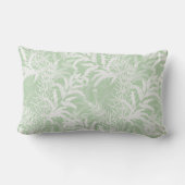 薄緑に白い花。 ランバークッション (裏面)