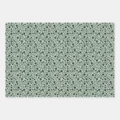 薄緑に黒い前足のプリント ラッピングペーパーシート (正面3)