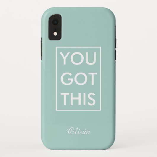 薄緑のこの一流のやる気を起こさせるな引用文を得ました Case-Mate iPhoneケース (裏面)