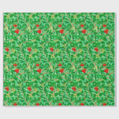 薄緑のウィリアム・モリスLycheeの木パターン ラッピングペーパー (フラット)