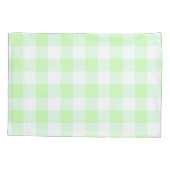 薄緑のギンガムチェック 枕カバー (裏面)