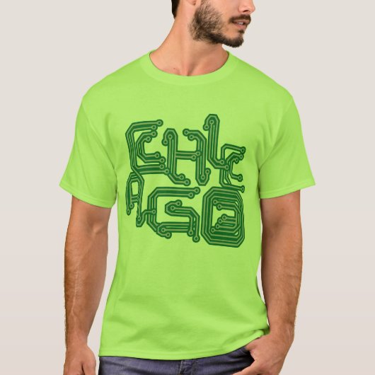薄緑のシカゴ電子PCB T - Tシャツ (正面)
