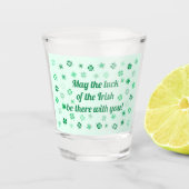 薄緑のシャムロック4 – 葉のクローバー ショットグラス (正面)