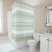 薄緑のストライブ柄 シャワーカーテン (インサイチュ)
