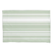 薄緑のストライブ柄 枕カバー (正面)