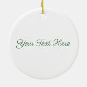 薄緑のスペインのな月のガの現実的な絵画 セラミックオーナメント (裏面)