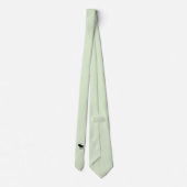 薄緑のタイのBullのアメリカヘラジカ ネクタイ (裏面)