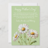 薄緑のデイジー ハッピーマザーズデー カード|1枚の写真 シーズンカード (正面)