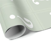 薄緑のミステリー ラッピングペーパー (ロールコーナー)