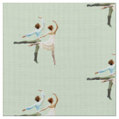 薄緑のロミオ及びJulietのバレエの姿のダンス ファブリック (クローズアップ)