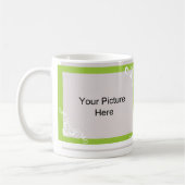 薄緑の渦巻のモスクの写真のマグ コーヒーマグカップ (左)