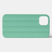 薄緑の縦ストライプ模様 Case-Mate iPhoneケース (裏面 (横))