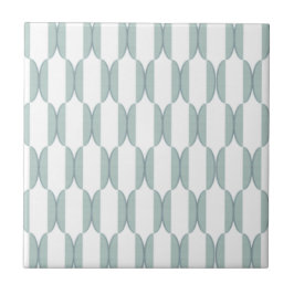 薄緑の色のレトロの半月 タイル
