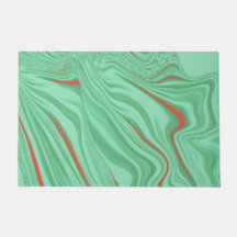 薄緑の色調の波状生地、コーラルリップル