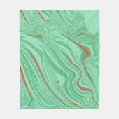 薄緑の色調の波状生地、コーラルリップル フリースブランケット (正面)