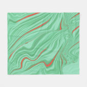 薄緑の色調の波状生地、コーラルリップル フリースブランケット (正面(横))