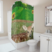 薄緑の芝生のショーカーテン シャワーカーテン (インサイチュ)