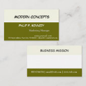 薄緑の詳細はシンプルでモダンな概念を方向づけました 名刺 (正面/裏面)