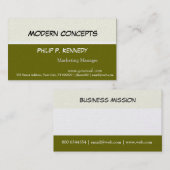 薄緑の詳細はシンプルでモダンな概念を方向づけました 名刺 (正面/裏面)