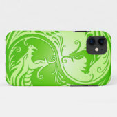 薄緑の陰陽のドラゴン Case-Mate iPhoneケース (裏面(横))