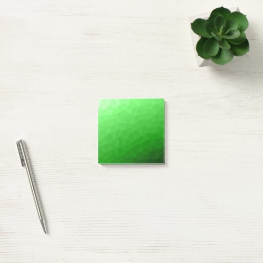 薄緑グラデーション幾何学メッシュ鮮やかパターン ポストイット (オフィス)
