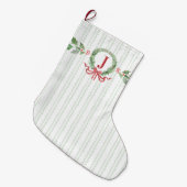 薄緑ホタテ ラージクリスマスストッキング (正面 (吊り時))
