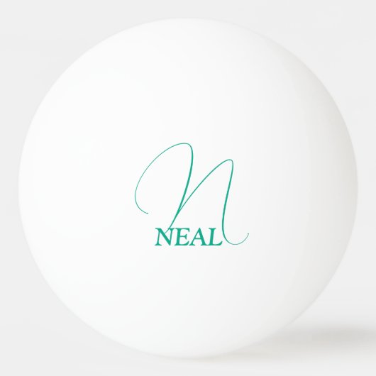 薄緑モノグラムの 卓球ボール (正面)