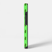 薄緑地にサボテン iPhoneケース (左側面)