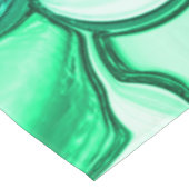 薄緑色からミント色の色合いの石のように丸い テーブルクロス (アングル)