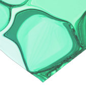 薄緑色からミント色の色合いの石のように丸い ロングテーブルランナー (コーナー)