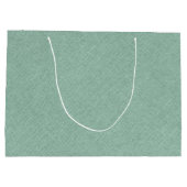 薄緑色のリネンフェイクテクスチャ ラージペーパーバッグ (裏面)
