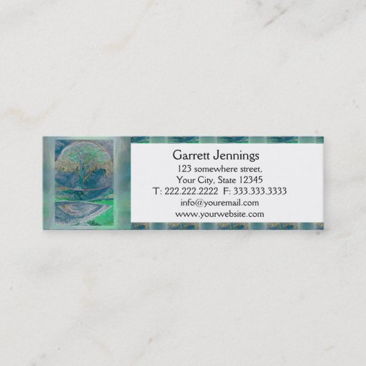 薄緑色の生命の樹 スキニー名刺 (正面)