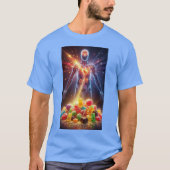 薄色のTシャツ（フルスリーブ）そして人物 Tシャツ (正面)