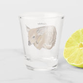 薄茶色のガラス ショットグラス (裏面)