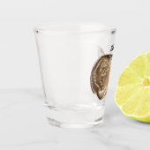 薄茶色のガラス ショットグラス (左)