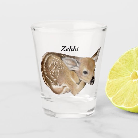 薄茶色のガラス ショットグラス (正面)