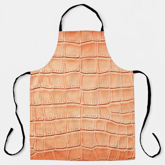 薄茶色のワニ革のテクスチャ エプロン (正面)