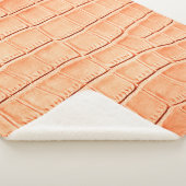 薄茶色のワニ革のテクスチャ シェルパブランケット (3/4)