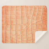 薄茶色のワニ革のテクスチャ シェルパブランケット (正面(横))