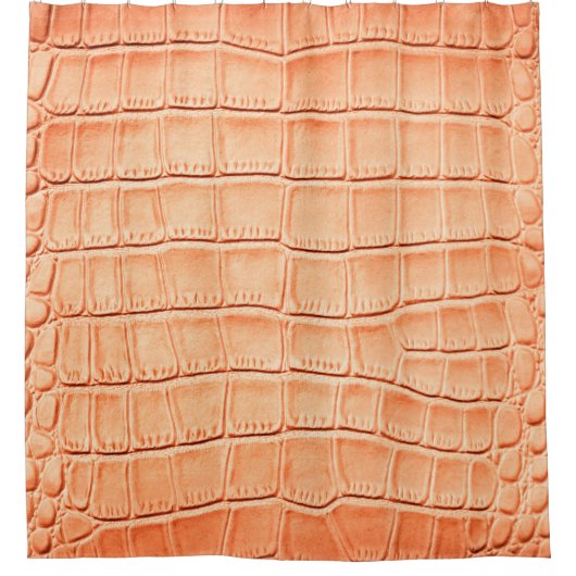 薄茶色のワニ革のテクスチャ シャワーカーテン (正面)