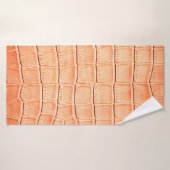 薄茶色のワニ革のテクスチャ バスタオル (バスタオル)