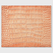 薄茶色のワニ革のテクスチャ ラッピングペーパー (フラット)