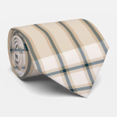 薄茶色の剥ぎ取りエレガントタータンチェック格子首タイ ネクタイ (ロール)