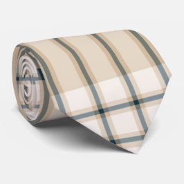 薄茶色の剥ぎ取りエレガントタータンチェック格子首タイ ネクタイ